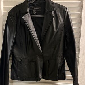 New York & Company Black Leather Jacket